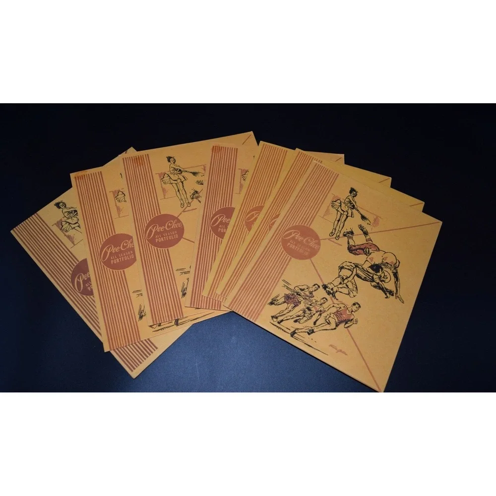 Mead Pee-Chee All Season Portfolio Lot 11 Vintage Peach Sports Folders 33170